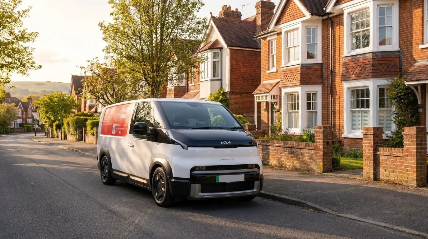Perfect Panes van parked outside a home in Burgess Hill